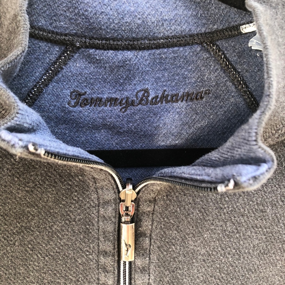 Tommy Bahama Flipsider Reversible 1/4 Zip Sweater - Picture 2 of 6